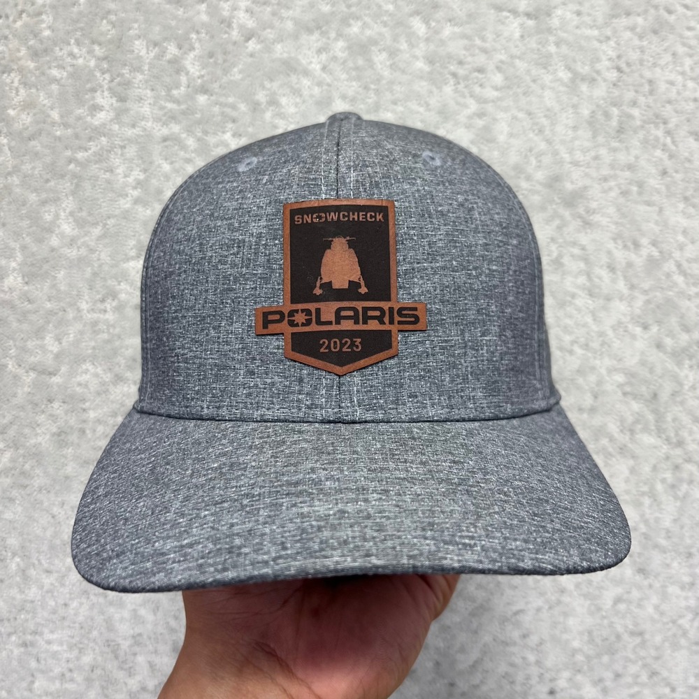 Polaris Snowcheck 2023 Snapback Hat CapAmerica 8510 Gray Flexfit 110 OSFM